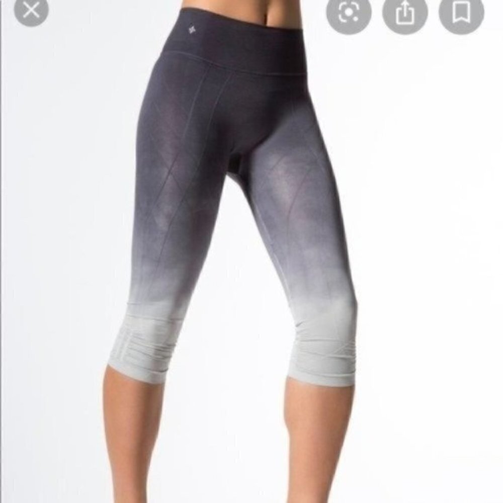 NUX Workout Leggings grey ombré Capri leggings for Women - womens leggings